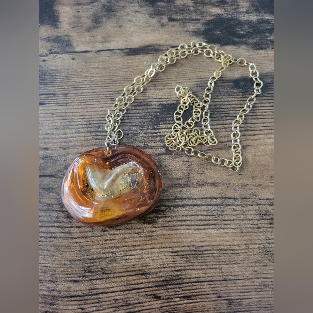 -1970's era necklace-abstract -plastic